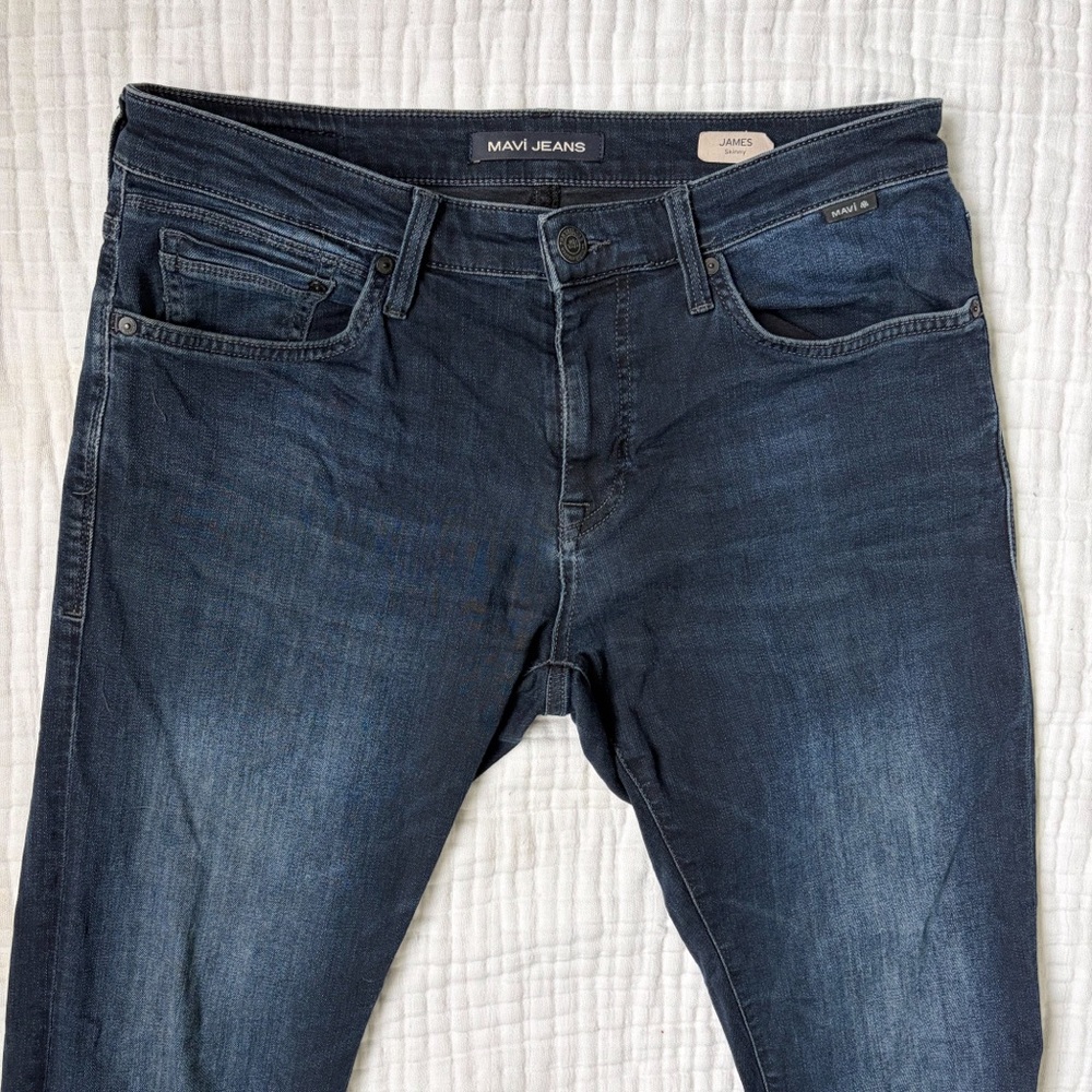 Mavi James Skinny Jeans Dark Wash Stretch Denim Men 31x34
